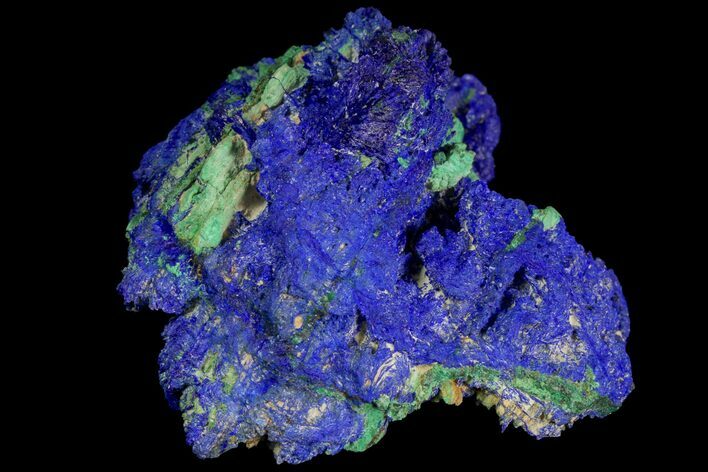 Azurite and Malachite Crystal Cluster - Congo #115453